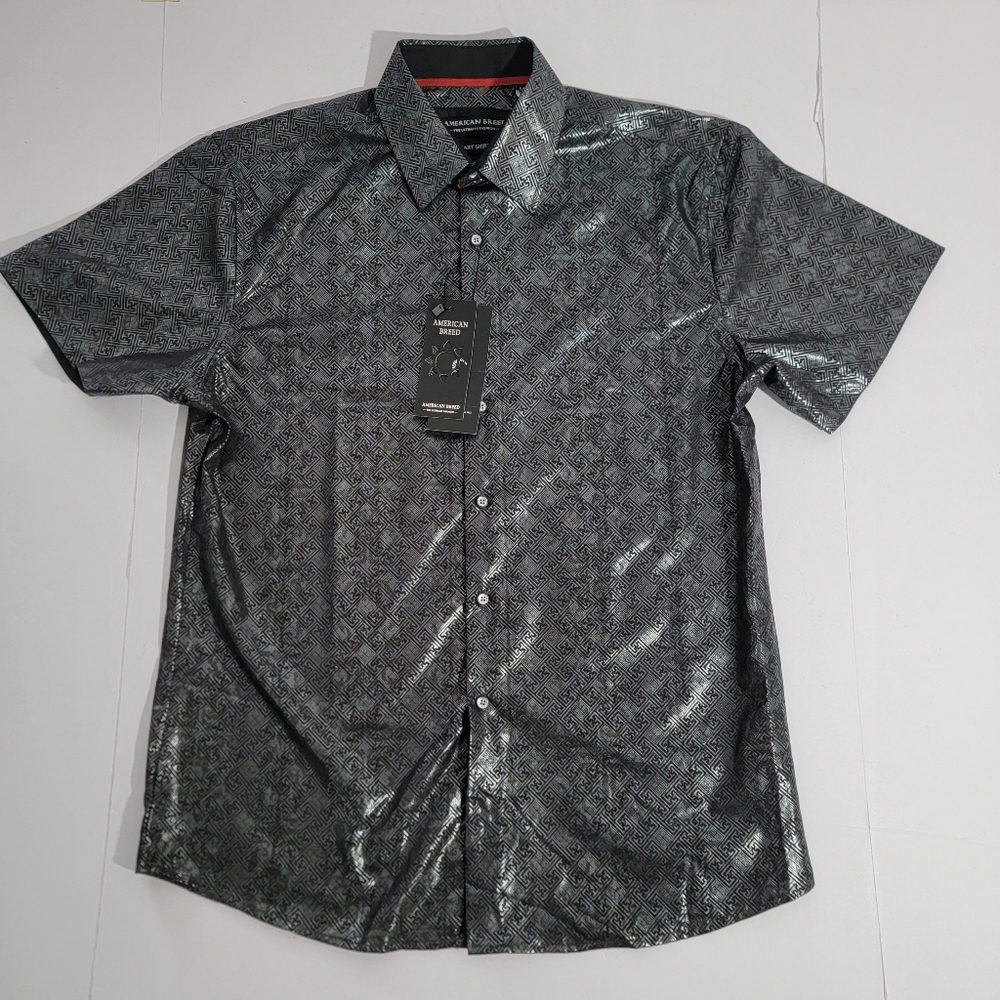 American Breed Men's Stretch Short Sleeve Shirt Size M